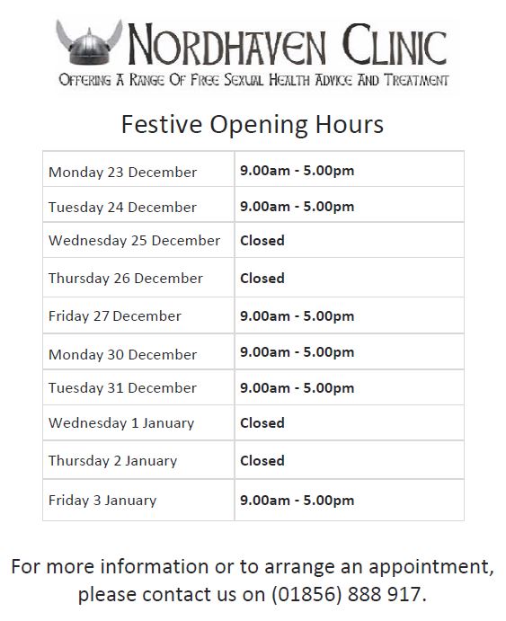 Festive Opening Hours NH